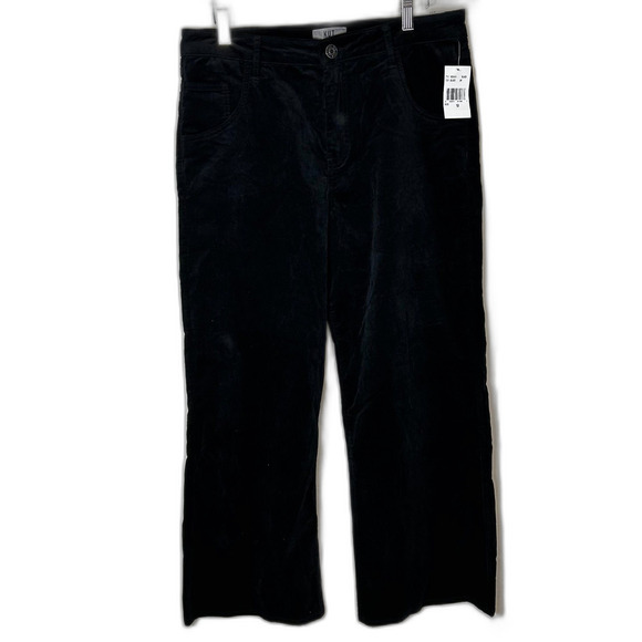 Kut From The Kloth NWT Women's Black Velvet High Rise Flare Jeans Size 12 - Picture 4 of 15